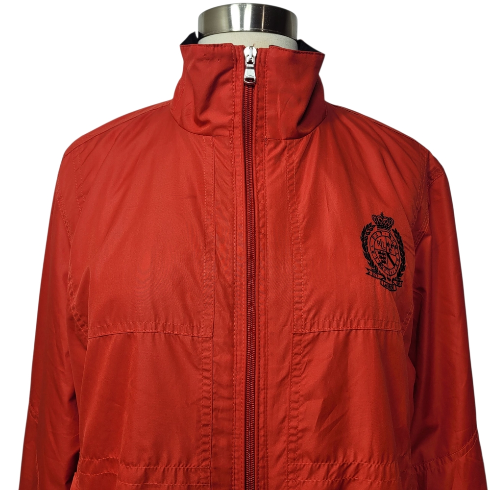 Lauren Ralph Lauren Active Red Utility Windbreaker Long Sleeve Jacket Size XL - Picture 2 of 9